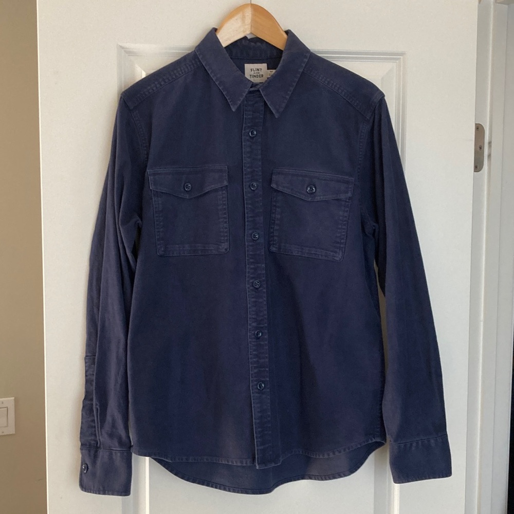 Flint and Tinder Chamois Flannel Shirt - Washed Navy